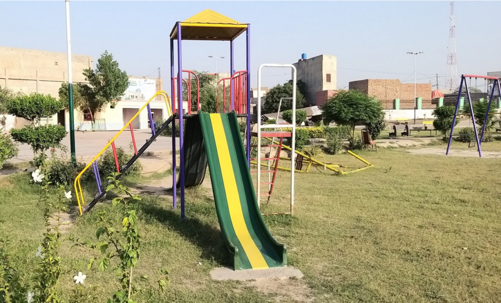 Fixing of Slides at Ali Asghar Park
